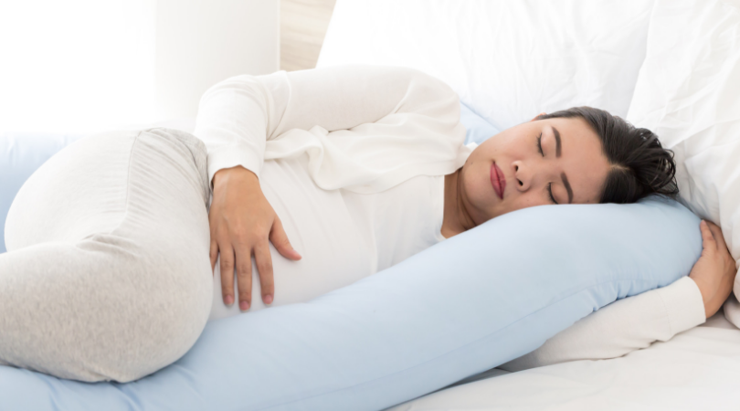 sleeping pregnant woman