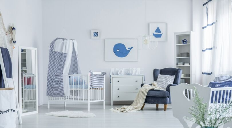prep home for baby - crib changing table 