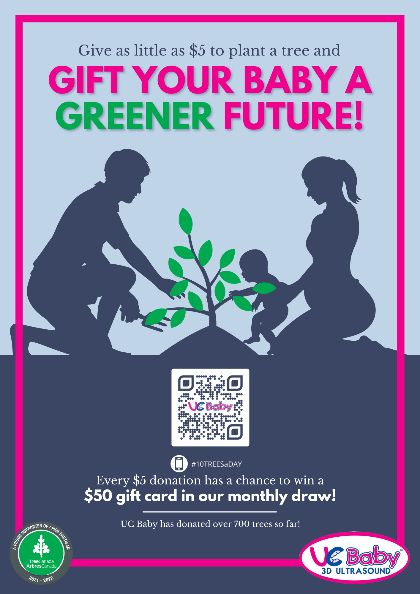 UC Baby Supportst Tree Canada Campaign